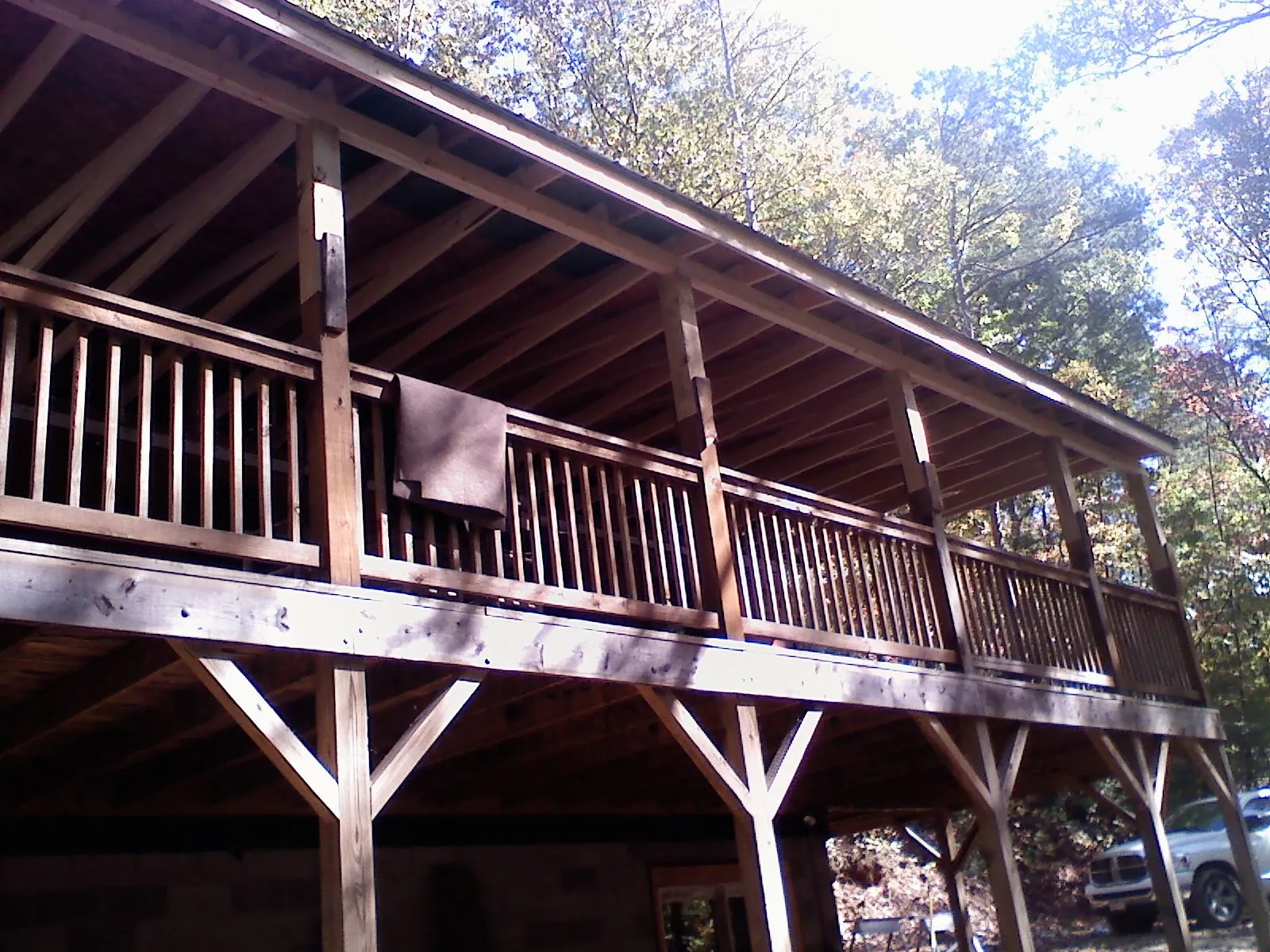 Timber framing under a new elevated porch and deck — Roof Leak Repair in Trout Lake by Roofing Brothers